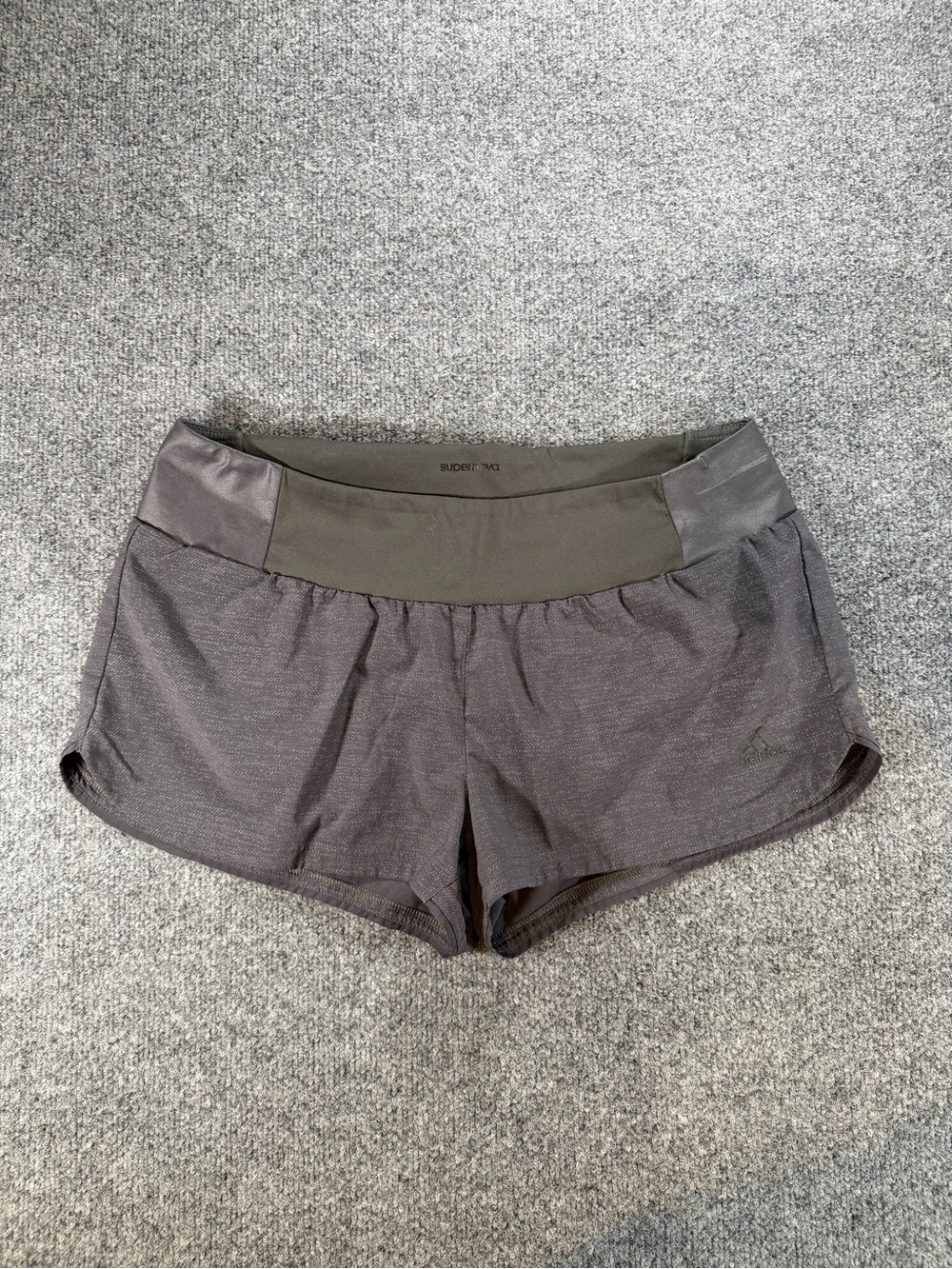 adidas Women's Supernova Charcoal Gray Athletic Shorts Medium